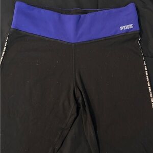 Victoria's Secret Black and Blue Leggings